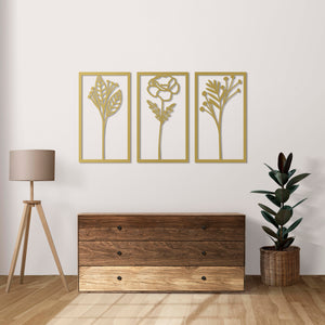 Spring Awakening Metal Wall Art | Floral Decorative Wall Sculpture