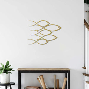 Fish Spiral Metal Wall Art | Decorative Ocean Life Wall Sculpture