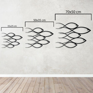 Fish Spiral Metal Wall Art | Decorative Ocean Life Wall Sculpture