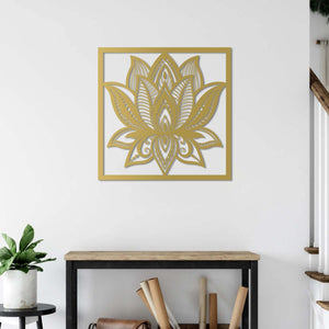 Symbol of Peace Lotus Flower Metal Wall Art | Decorative Sculpture