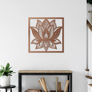 Symbol of Peace Lotus Flower Metal Wall Art | Decorative Sculpture