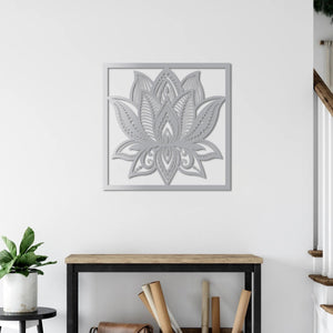 Symbol of Peace Lotus Flower Metal Wall Art | Decorative Sculpture