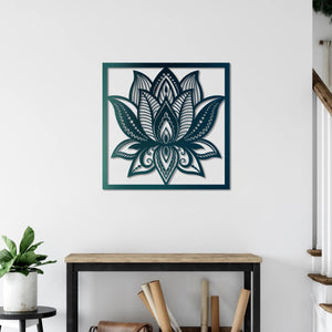 Symbol of Peace Lotus Flower Metal Wall Art | Decorative Sculpture