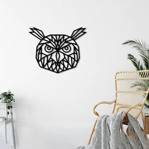 Night Guardian Owl Metal Wall Art | Decorative Animal Wall Sculpture