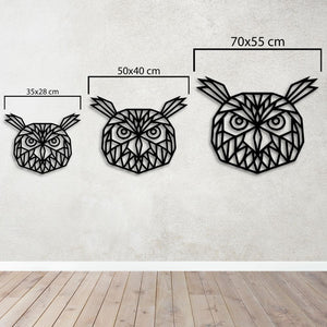 Night Guardian Owl Metal Wall Art | Decorative Animal Wall Sculpture