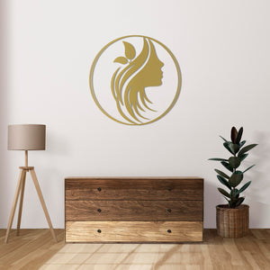 Silhouette of Elegance – Hair Salon Metal Wall Art Decor