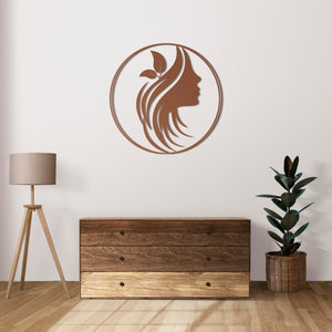 Silhouette of Elegance – Hair Salon Metal Wall Art Decor