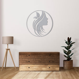 Silhouette of Elegance – Hair Salon Metal Wall Art Decor