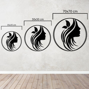 Silhouette of Elegance – Hair Salon Metal Wall Art Decor