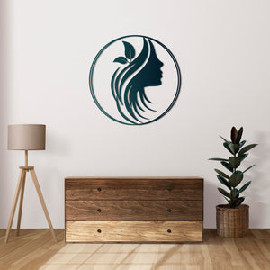 Silhouette of Elegance – Hair Salon Metal Wall Art Decor