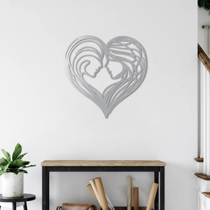 Intertwined Hearts Metal Wall Art | Romantic Decorative Sculpture