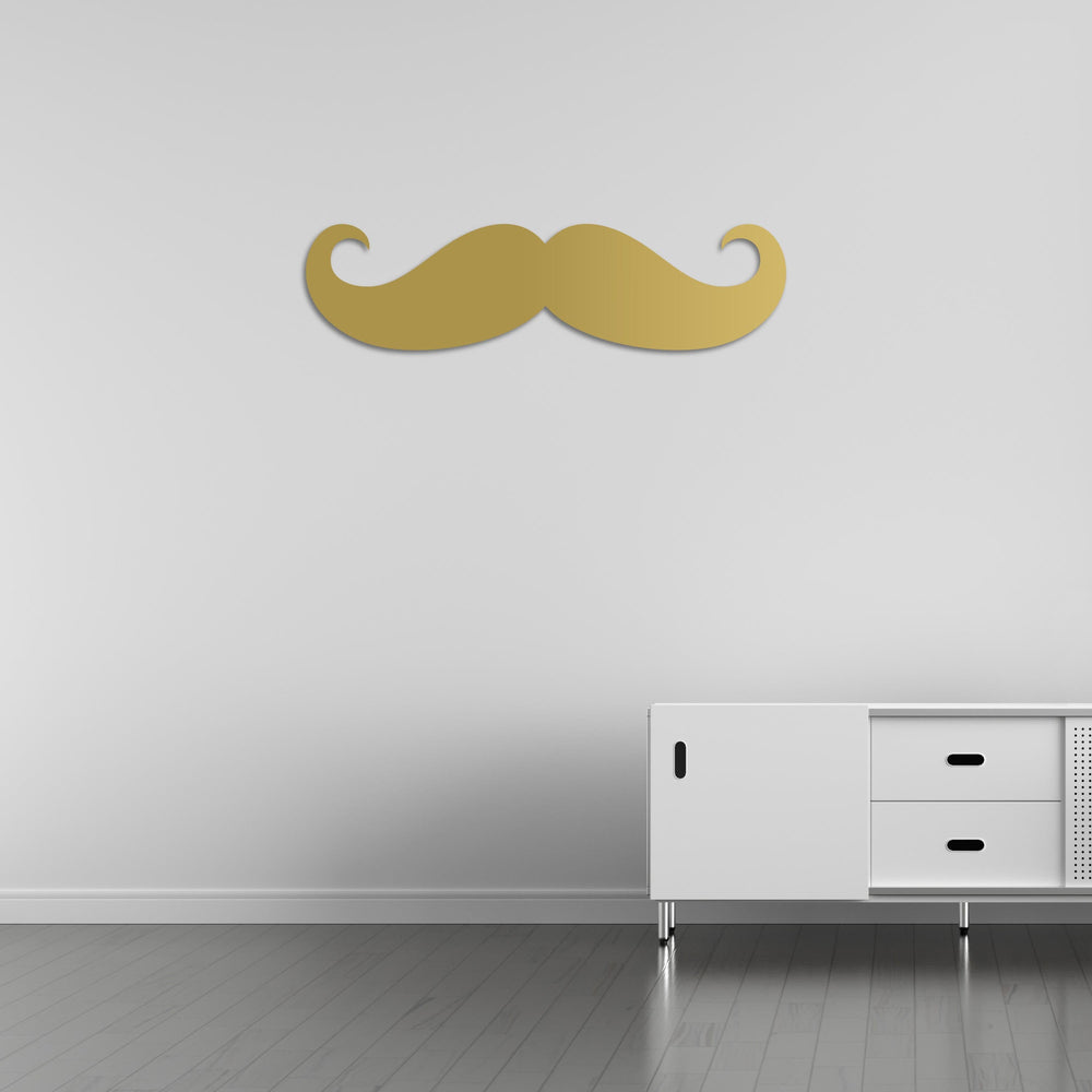 Classic Mustache Metal Wall Art | Vintage Barbershop Decor