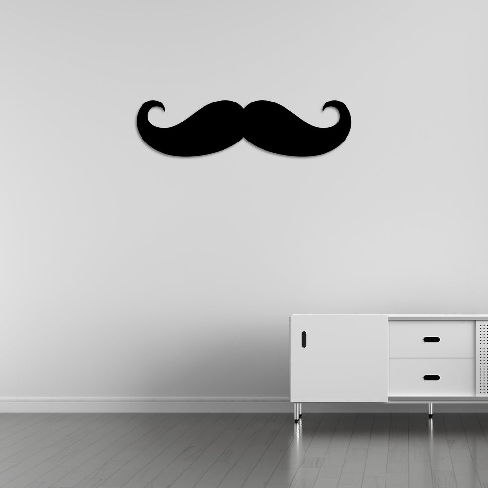 Classic Mustache Metal Wall Art | Vintage Barbershop Decor