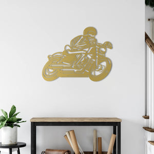 Immortal Skeleton Rider Metal Wall Art | Motorcycle Wall Sculpture