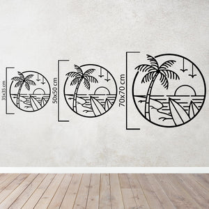 Tropical Serenity Metal Wall Art | Decorative Leaf Wall Sculpture