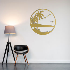 Tropical Dream Metal Wall Art | Exotic Decorative Sculpture