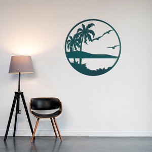 Tropical Dream Metal Wall Art | Exotic Decorative Sculpture