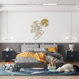 Galaxy Skateboard Metal Wall Art | Space-Themed Decorative Sculpture