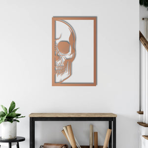 Half Skull Metal Wall Art | Gothic Decorative Wall Sculpture Decor