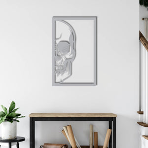 Half Skull Metal Wall Art | Gothic Decorative Wall Sculpture Decor