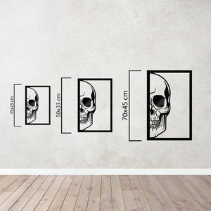 Half Skull Metal Wall Art | Gothic Decorative Wall Sculpture Decor