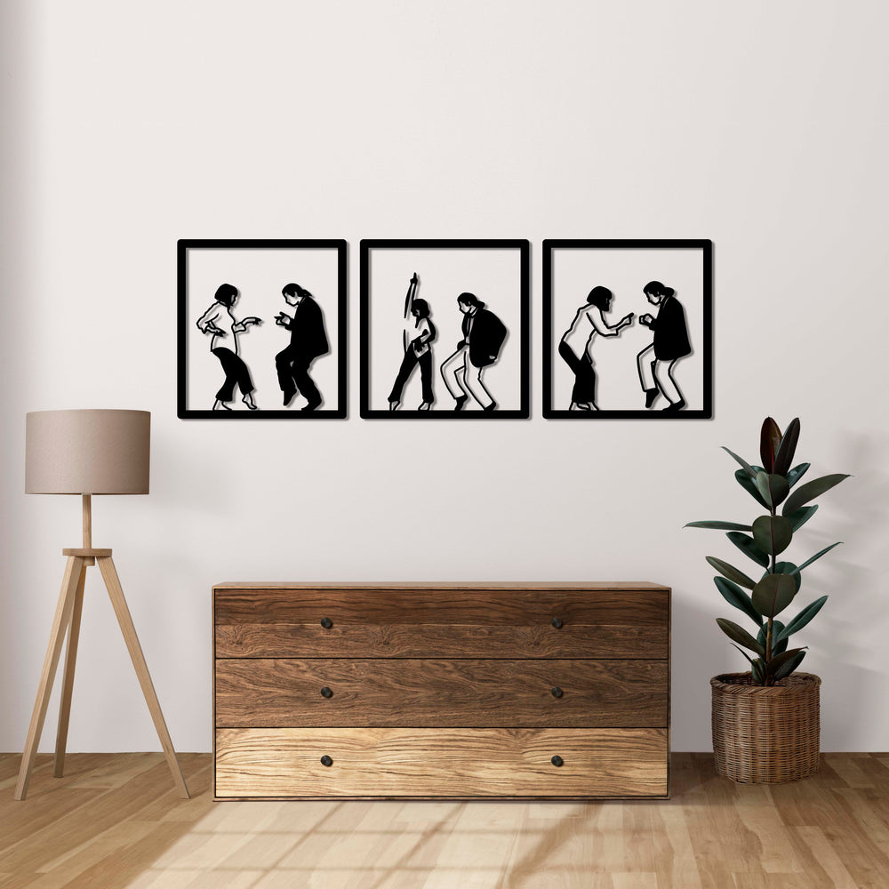 Black Dance iconic movie scene metal wall art for cinema-inspired decor