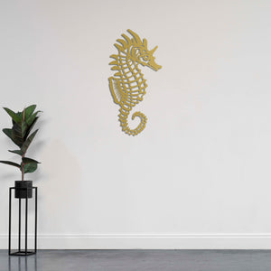 Mystery of Seas Seahorse Metal Wall Art | Marine Wall Sculpture Decor