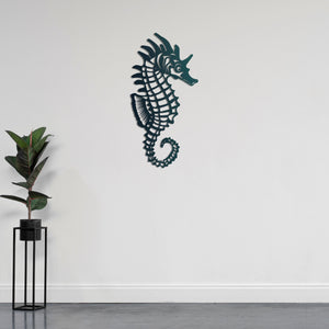 Mystery of Seas Seahorse Metal Wall Art | Marine Wall Sculpture Decor