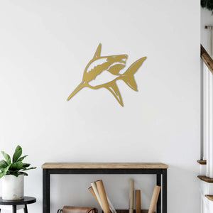 Power of Seas Shark Metal Wall Art | Decorative Marine Wall Sculpture
