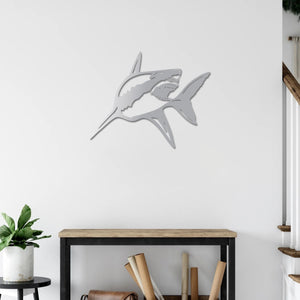Power of Seas Shark Metal Wall Art | Decorative Marine Wall Sculpture