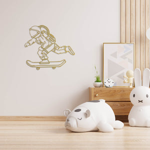 Space Ramp Metal Wall Art | Cosmic Skateboard Decorative Sculpture