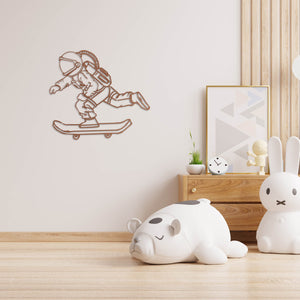 Space Ramp Metal Wall Art | Cosmic Skateboard Decorative Sculpture