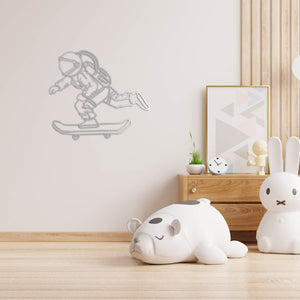 Space Ramp Metal Wall Art | Cosmic Skateboard Decorative Sculpture