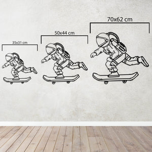 Space Ramp Metal Wall Art | Cosmic Skateboard Decorative Sculpture