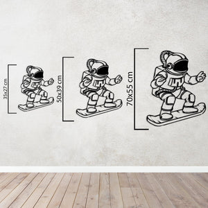 Skateboarding in Space Metal Wall Art | Cosmic Decor Sculpture