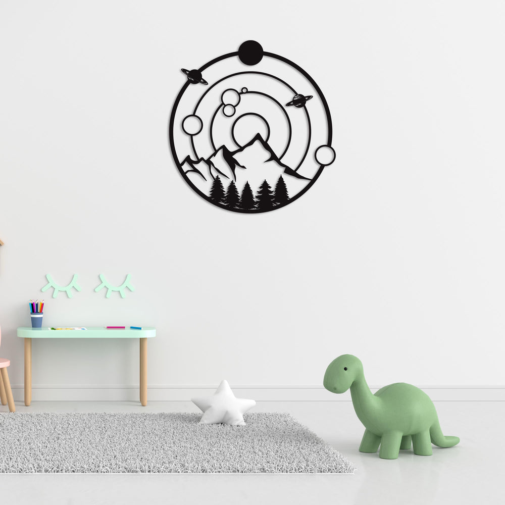 Among the Planets Metal Wall Art | Cosmic Decorative Sculpture