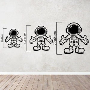 Space Embrace Metal Wall Art | Cosmic Love Decorative Sculpture