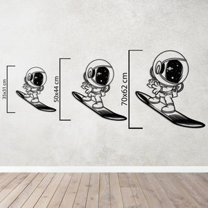 Star Surfer Metal Wall Art | Cosmic Decorative Sculpture Decor