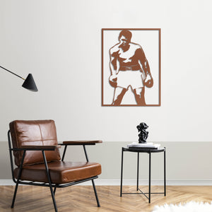 The Stance of a Legend – Muhammad Ali Metal Wall Art