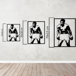 The Stance of a Legend – Muhammad Ali Metal Wall Art