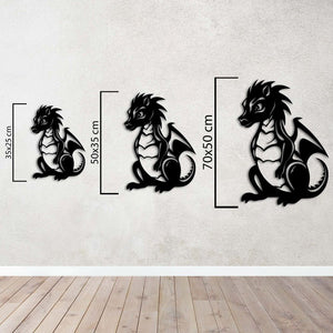Little Dragon Metal Wall Art | Decorative Fantasy Wall Sculpture