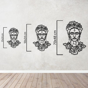 Frida Kahlo Queen of Flowers Metal Wall Art | Floral Wall Sculpture