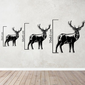 Majestic Deer Metal Wall Art | Wildlife Decorative Wall Sculpture
