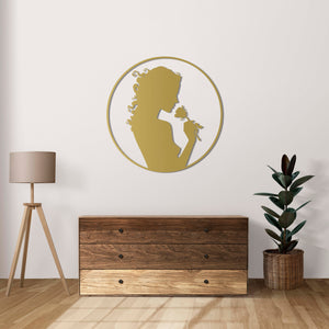 Rose Silence Metal Wall Art | Elegant Floral Decorative Sculpture