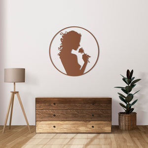 Rose Silence Metal Wall Art | Elegant Floral Decorative Sculpture