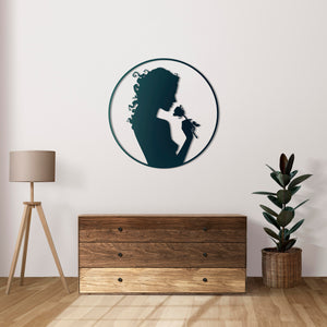 Rose Silence Metal Wall Art | Elegant Floral Decorative Sculpture