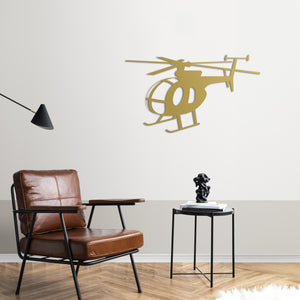 MD 500 Little Bird – Light Attack Helicopter Metal Wall Art