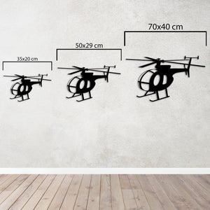 MD 500 Little Bird – Light Attack Helicopter Metal Wall Art