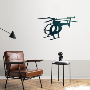 MD 500 Little Bird – Light Attack Helicopter Metal Wall Art