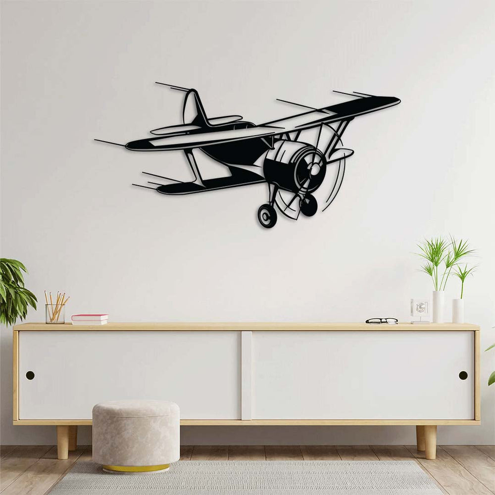 Swift Wings Airplane Metal Wall Art | Aviation Decorative Sculpture